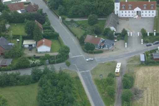 Hjørnet Jordrupvej/Kirkevej fra luften Fotografer: Vestergaard og Jensen 2009